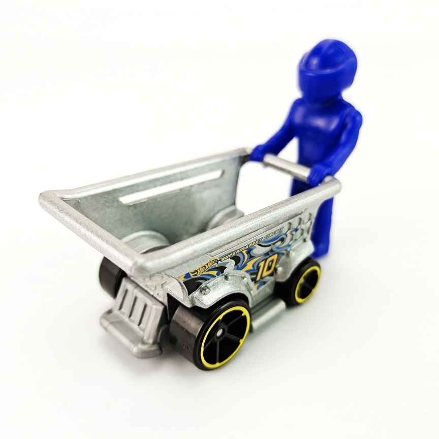 风火轮超市购物车1/64合金汽车模型小推车越野车收藏玩具车礼物摆