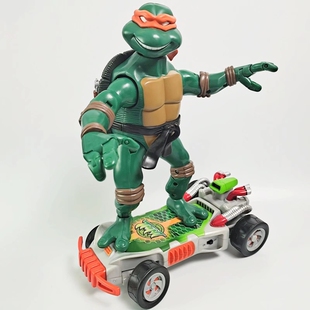 彩星忍者神龟米开朗基罗带滑板12寸可动人偶兵人模型怀旧玩具收藏