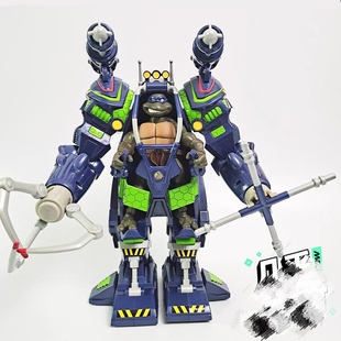 彩星忍者神龟战6C斗机甲载具可动人偶兵人模型中古老玩具怀旧收藏