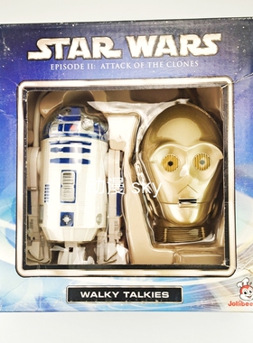 星球大战对讲机R2D2C3PO中古老玩具星球大战周边收藏包装烂拆盒检