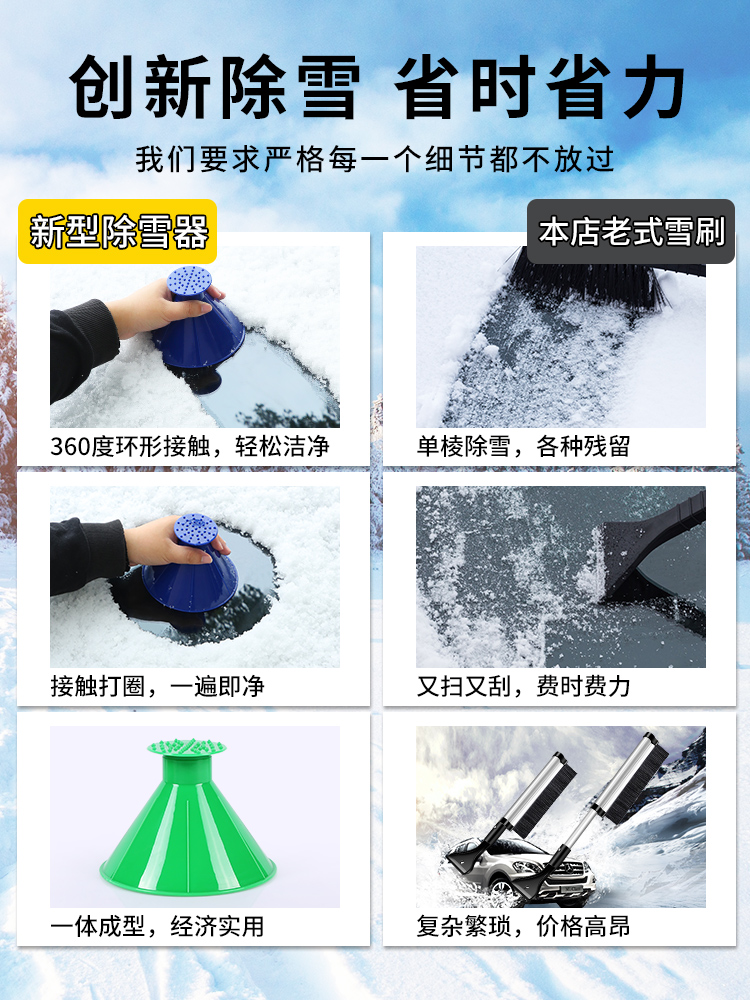 汽车用除雪铲扫雪神器车窗玻璃除霜除冰刷刮雪板冬季工具清雪刮霜-封面