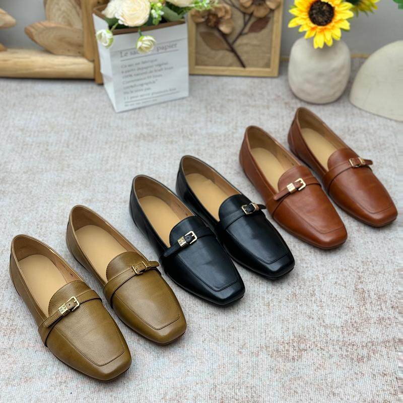 手工真皮2025春季新款女鞋真皮乐福鞋时尚方头平底圆头单鞋豆豆鞋,女鞋,乐福鞋（豆豆鞋）,淘宝优惠券,粉丝福利购,淘宝优惠卷