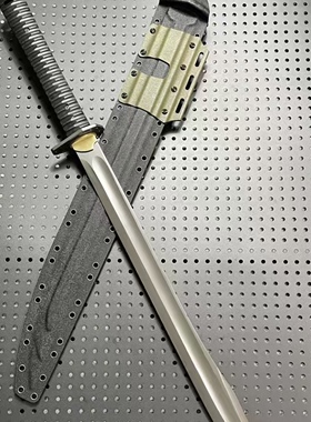 龙泉斯巴达牛尾战术刀镀钛手柄K鞘野外G10柄野外防身冷兵器未开刃