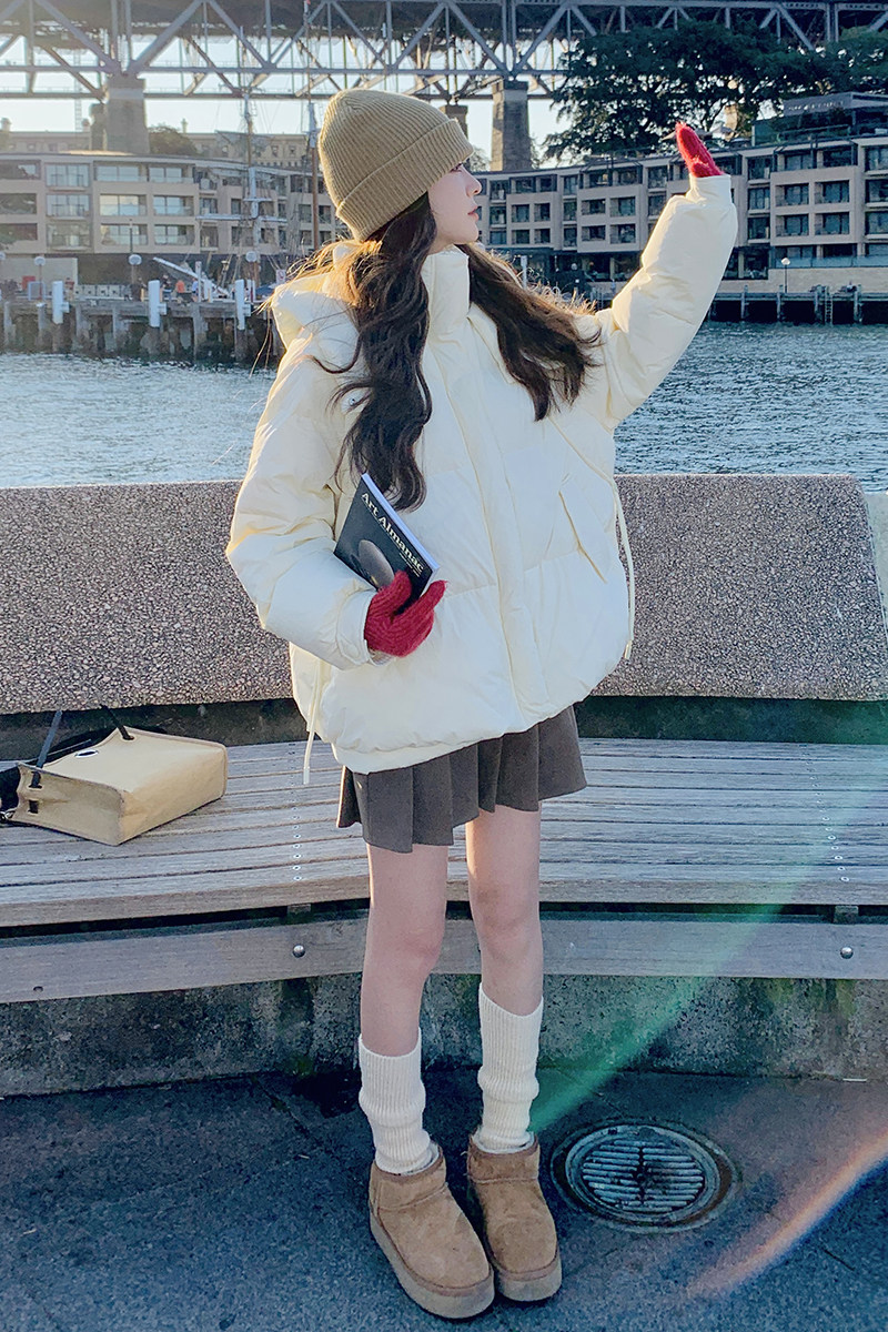 秋冬新款90白鸭绒短款羽绒服女小个子显瘦保暖外套,女装羽绒服,韩秀