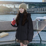 白色小个子羽绒服女2024冬季新款奶呼呼百搭加厚短款白鸭绒面包服，女装羽绒服，韩秀