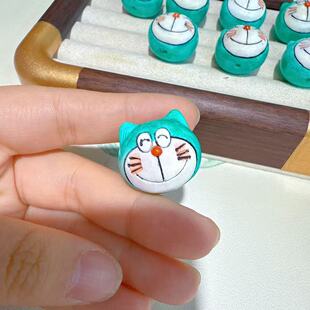 鹿角根付哆啦A梦配件手工diy文玩时尚配饰佛珠串珠手链项链饰品