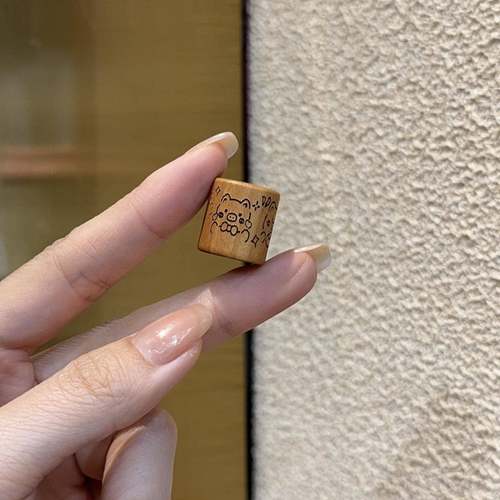 桃木小熊墩子diy配件手工编织手绳项链文玩佛珠时尚配饰品隔珠