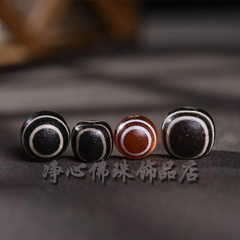 天然玛瑙药师天眼天珠diy半成品散珠隔珠配珠腰珠桶珠圆珠子饰品