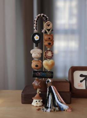 芭比檀小熊搭配血柏兔子饼干象牙果屁桃黑檀煎蛋平底锅榉木手持