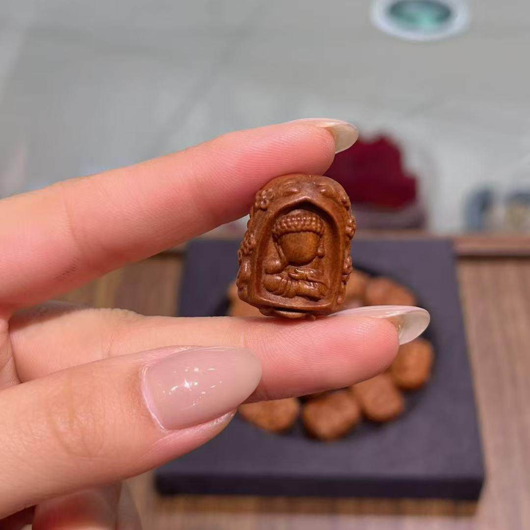 天然迈索尔老山檀宝宝佛diy配件手工编织手绳项链文玩佛珠手串