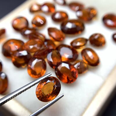 天然芬达石榴石裸石戒面