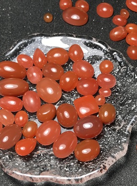 乱码~天然南红玛瑙戒面裸石杂形川料可镶嵌绕线编绳戒指吊坠Diy