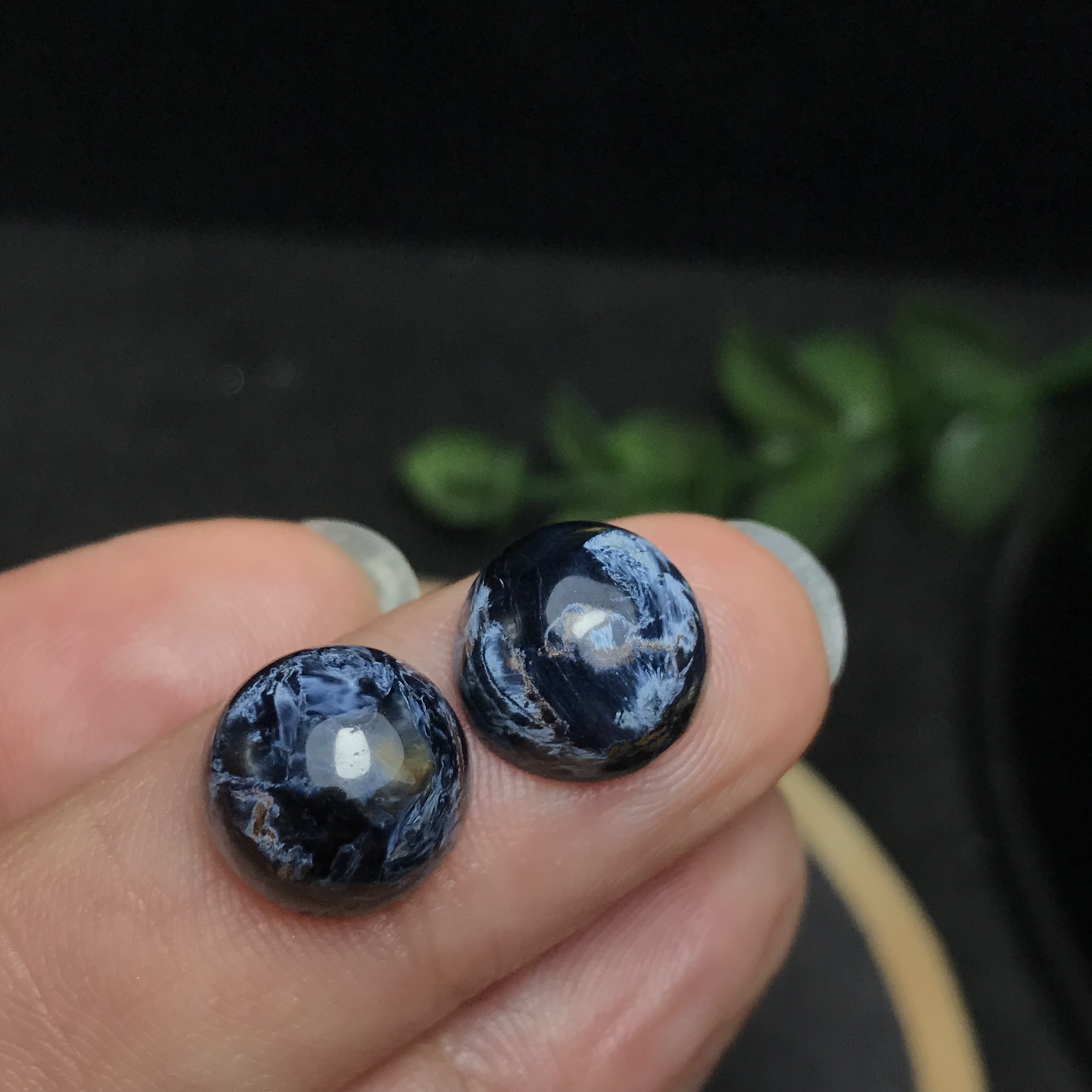 耳钉料！天然彼得石椭圆形戒面裸石可镶嵌编绳绕线耳饰 一物一图