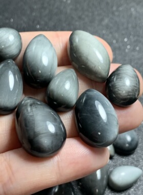 绕线项链天然鹰眼石吊坠