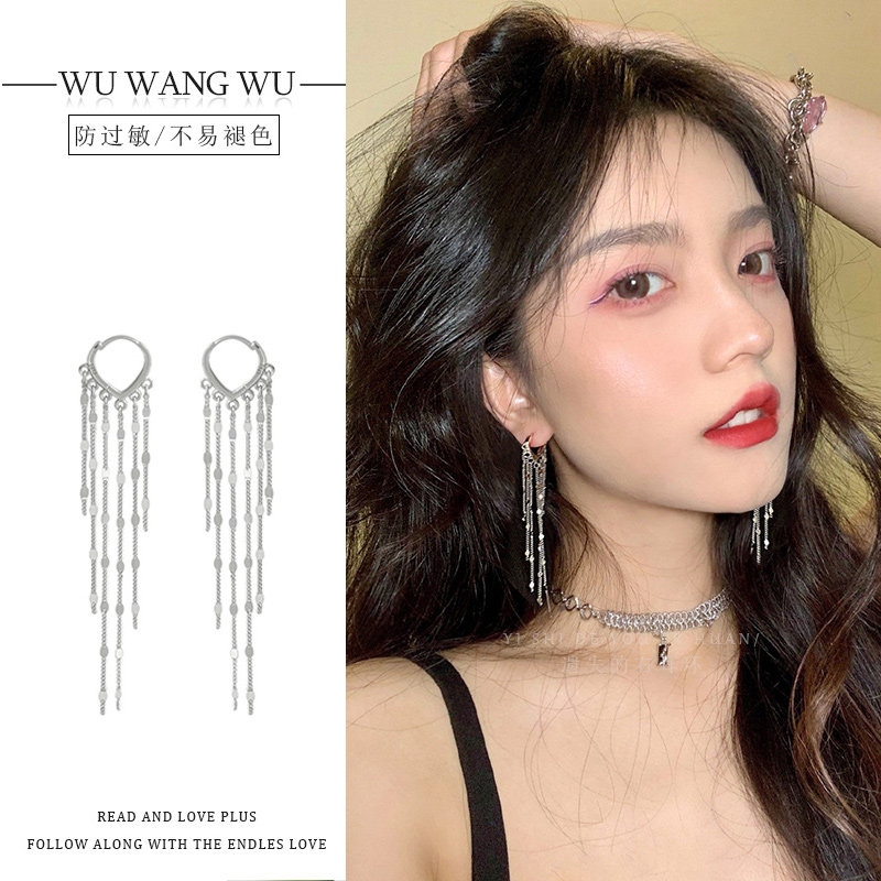 2023适合圆脸耳环显瘦流苏长款女