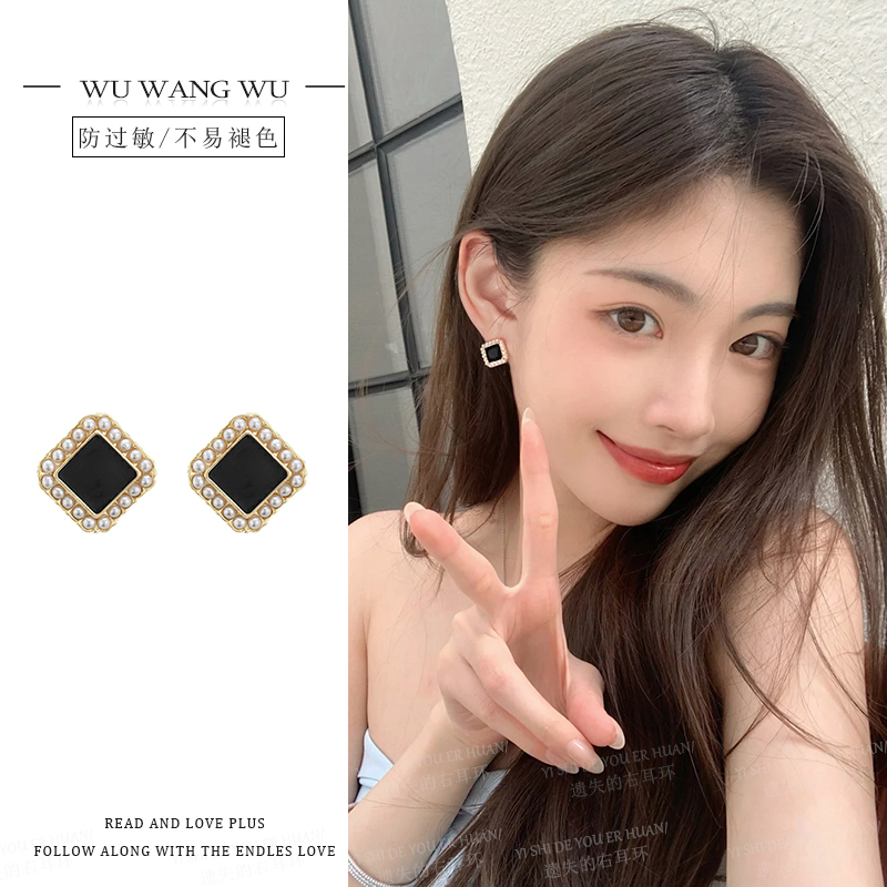 复古赫本女珍珠小巧精致耳钉耳夹