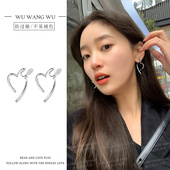 爱心大圆脸适合 耳环 无痛蚊香盘耳夹女无耳洞高级小众耳饰夹耳式