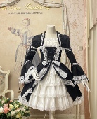 Lace lolita接袖 Garden Miss 瑞拉 黑白连衣裙OP中古全款 现货