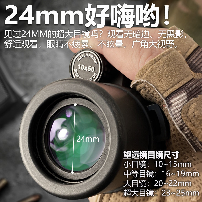 单筒望远镜高清ED镜片高倍大口径夜视专业户外军事用坐标测距十字