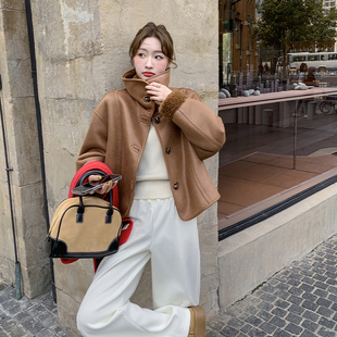 P215 已现货 3533 毛绒外套2B110 K318 两面穿皮衣