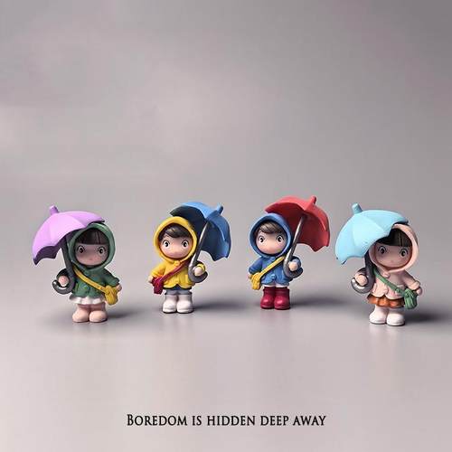 无聊了！摆一堆雨伞娃娃治愈桌面小摆件玩偶解压工位装饰治愈礼物