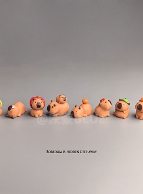 摆一堆悠闲可爱水豚无聊了治愈