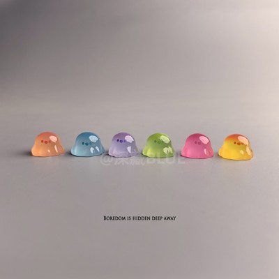 迷你果冻幽灵治愈桌面摆件