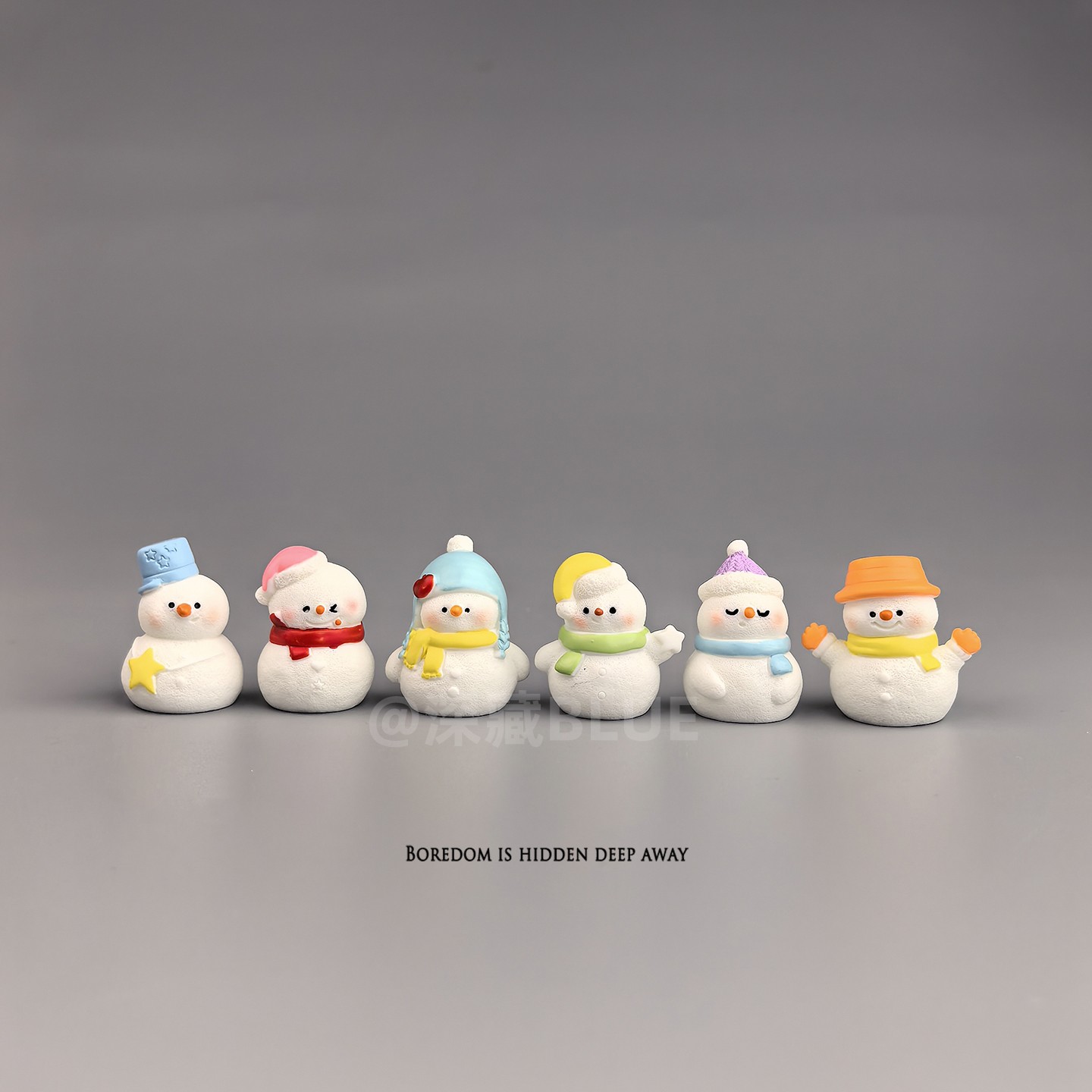 圣诞小雪人治愈情绪工位小摆件