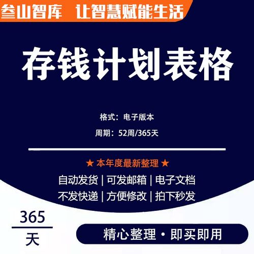 存钱表格 365天52周存钱罐电子贴纸日历计划表心形攒钱神器模版