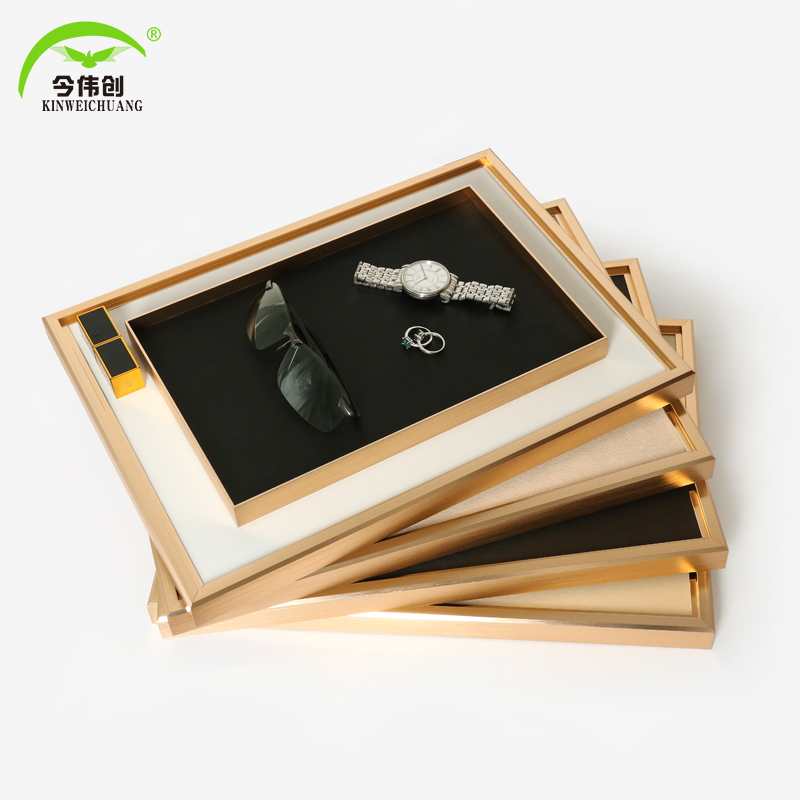 珠宝道具展示盘奢侈品项链戒指耳环看货盘首饰品陈列架子收纳托盘