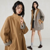 正反两穿风衣女中长款 新款 宽松休闲百搭外套 秋季 YAYIO