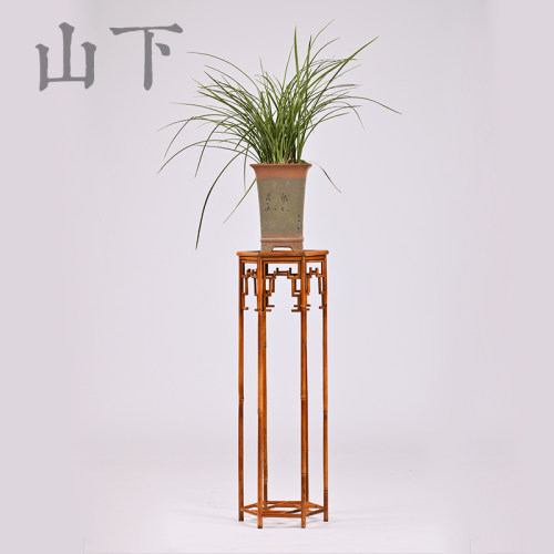 老凤眼竹花架高款兰花架明式仿古花几复古香案古董架吊篮架博古架 - 封面