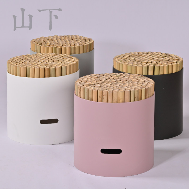 竹制茶室圆凳家用新中式创意