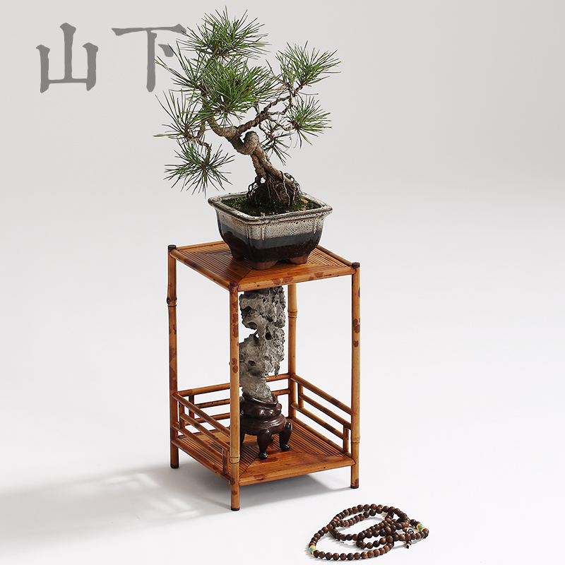 福建湘妃竹兰花架老竹茶棚陈设摆件博古架古玩文玩展示台菖蒲盆架