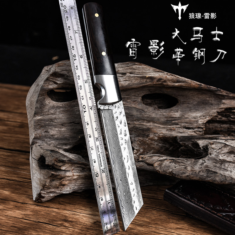 大马士革钢刀户外手工锻打珍藏小蔬果刨丝器/瓜果刀
