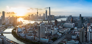 上海东方明珠延安路高架陆家嘴金融外滩海报制作客厅装饰画B7006C