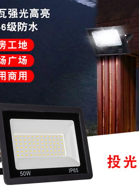 新款迷你投光灯LED10W防水室外 照明灯广告灯超亮20W瓦投射灯户外