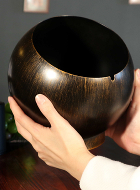 烟灰缸潮流酒吧创意个性商用金属大号家用客厅烟灰桶超大特大烟缸