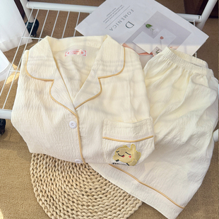 短袖 家居服套装 短裤 2025新款 云朵棉薄款 奶呼呼可爱奶龙睡衣女夏季