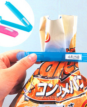 日本进口inomata密封夹封口夹 带标签保鲜食品零食防潮袋子夹子