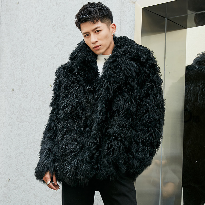 羊皮毛一体由派头真羊皮外套