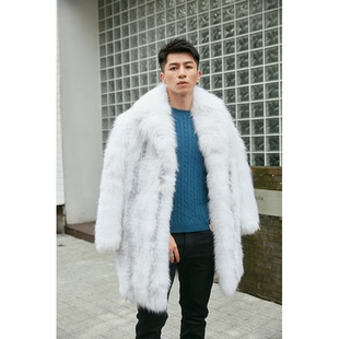 狐狸毛皮草外套男皮毛一体真皮真毛大衣中长款 新款 原生态2026冬季