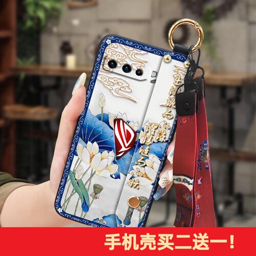 适用Asus华硕ZS661KS/ROG Phone3/ROG3手机壳妈妈液态莲花锦鲤