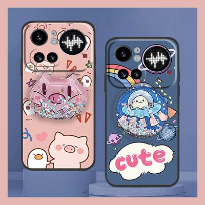 适用Nothing Phone4A Pro手机壳旋转质感流沙青春情侣搞怪纯色动漫可爱软壳潮流新款简约散热透明个性趣味
