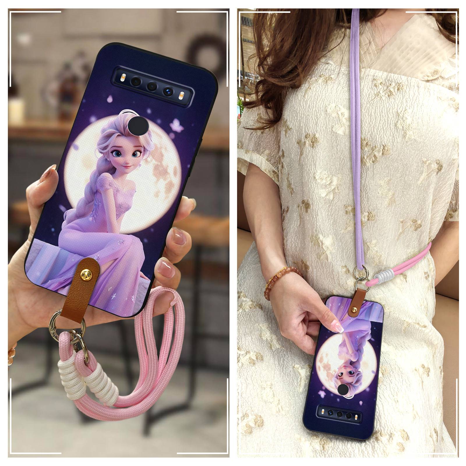 适用TCL 10SE手机壳简约Q版软壳新款可爱女款手提硅胶情侣散热