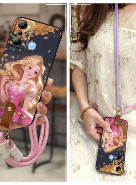 适用infinix X665C/Hot20i/X665E手机壳质感腕带可爱软壳卡通Q版