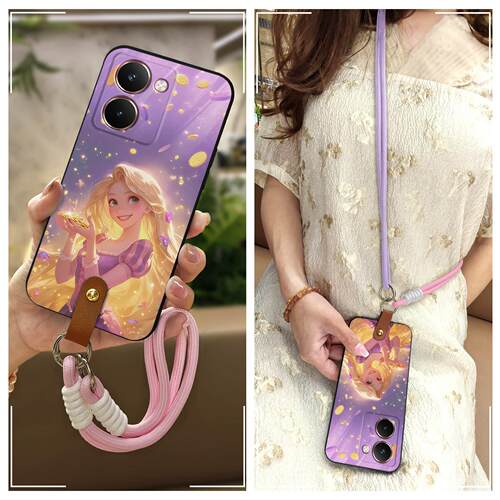 适用OPPO Realme P3 Ultra 5G手机壳可爱挂绳腕带Q版软壳全包边简约卡通女款潮流情侣数码手提新款挂脖防尘