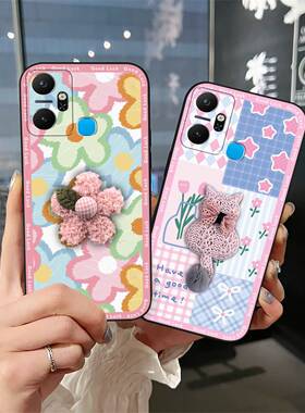 适用infinix X6823/Smart6 Plus 俄罗斯/印度版手机壳卡通毛绒3D