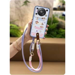 适用欧奇C60/Oukitel C60 Pro手机壳腕带情侣Q版全包边挂绳双色防尘简约挂脖新款斜跨女款创意数码质感青春
