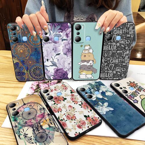 适用infinix X665C/Hot20i/X665E手机壳红全包边数码纯色动漫搞怪女新款卡通可爱创意趣味男女款潮流散热情侣